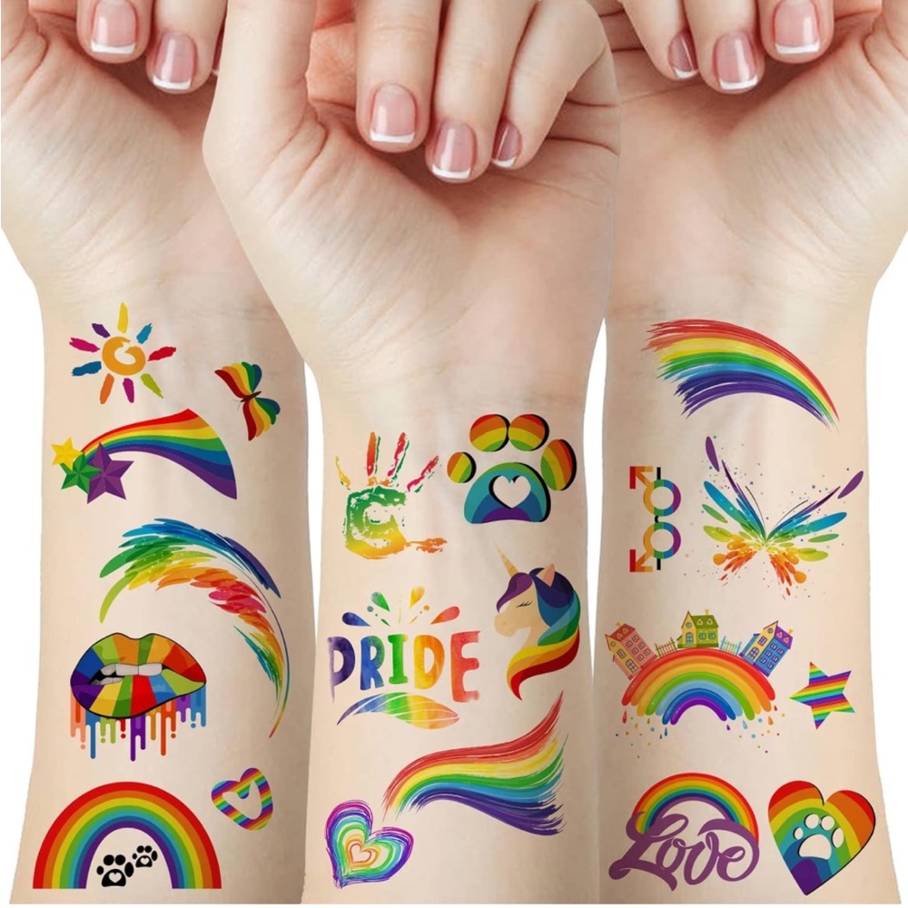 25 PC Temporary pride, tattoos New